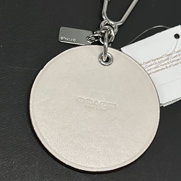 Coach Earth Globe Planet Keychain Leather Bag Charm Silver FOB F54912 NWT - Picture 5 of 7